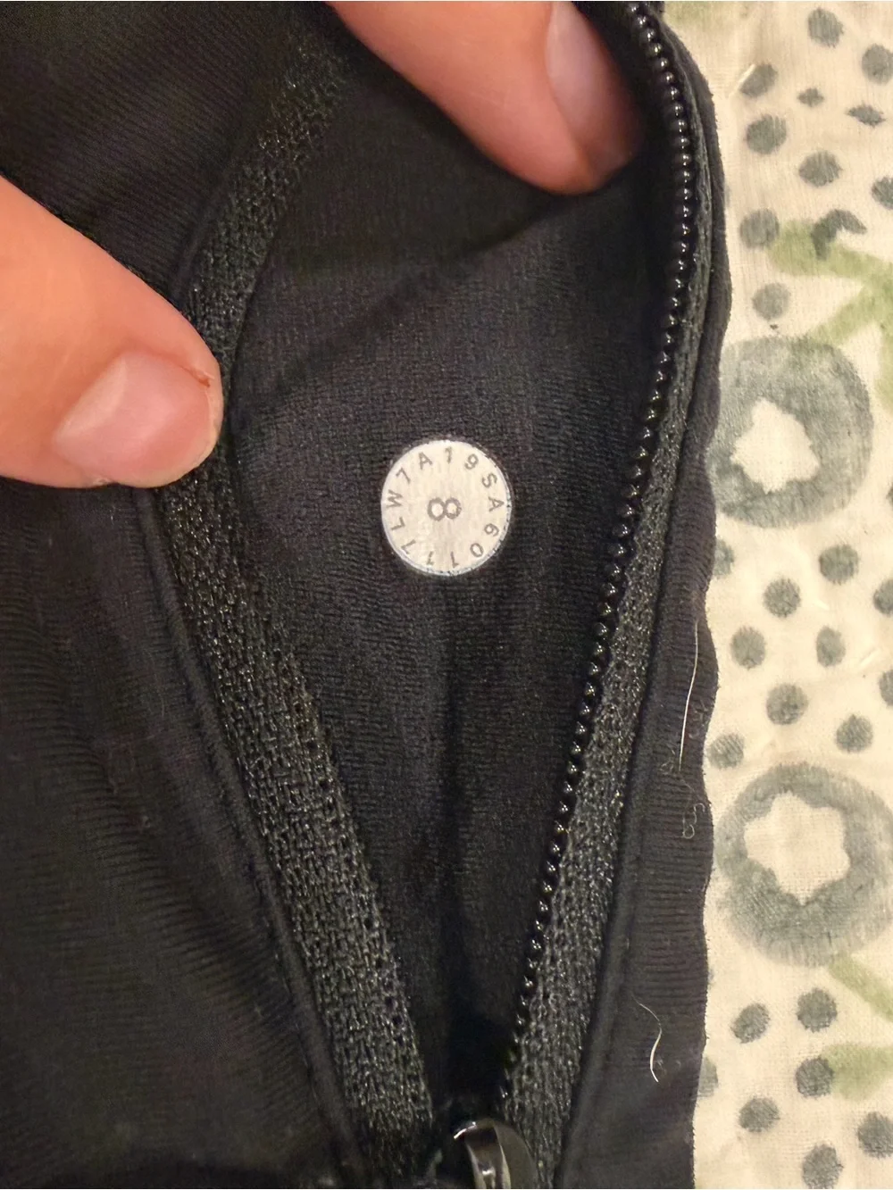 Lululemon Black & Charcoal Fern-Print Athletic Shorts
